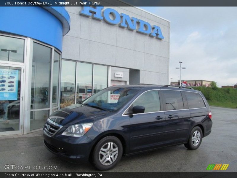 Midnight Blue Pearl / Gray 2005 Honda Odyssey EX-L