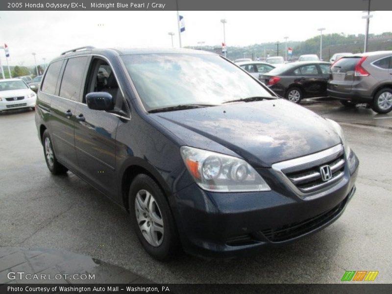 Midnight Blue Pearl / Gray 2005 Honda Odyssey EX-L