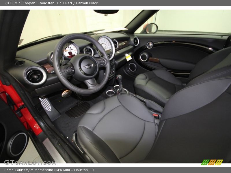  2012 Cooper S Roadster Carbon Black Interior