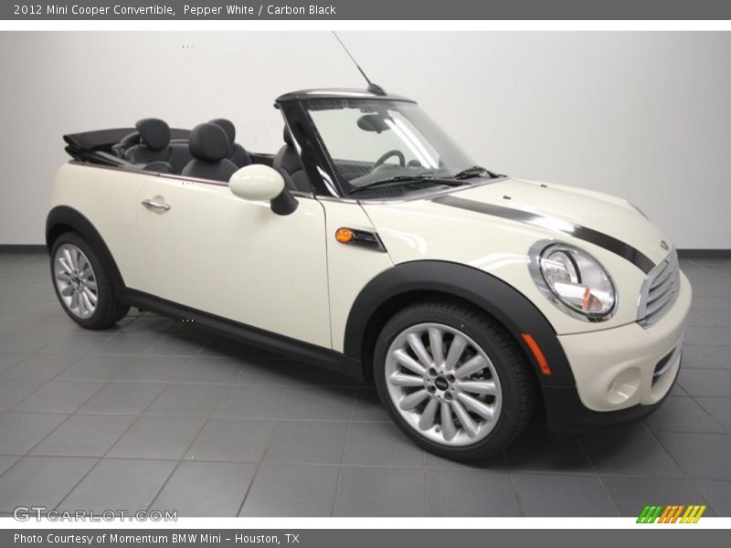 Pepper White / Carbon Black 2012 Mini Cooper Convertible