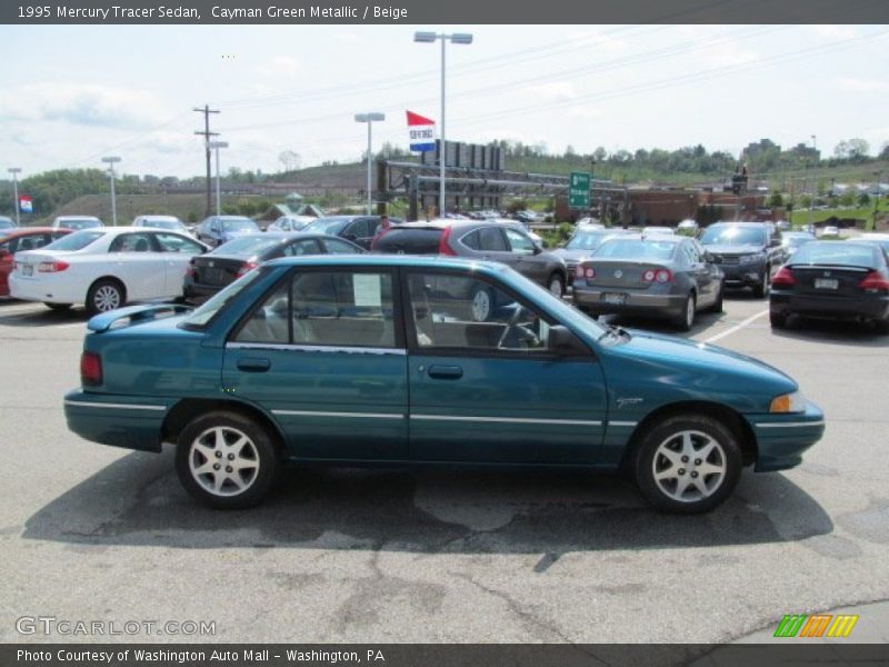 Cayman Green Metallic / Beige 1995 Mercury Tracer Sedan