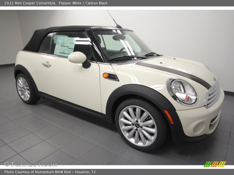 Pepper White / Carbon Black 2012 Mini Cooper Convertible