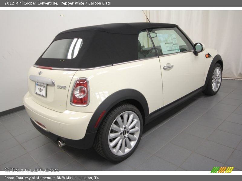 Pepper White / Carbon Black 2012 Mini Cooper Convertible