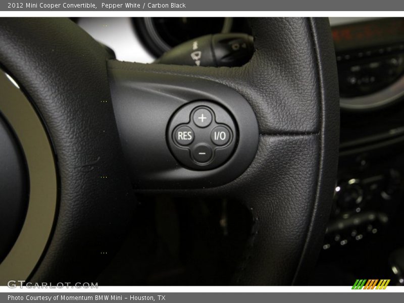 Pepper White / Carbon Black 2012 Mini Cooper Convertible