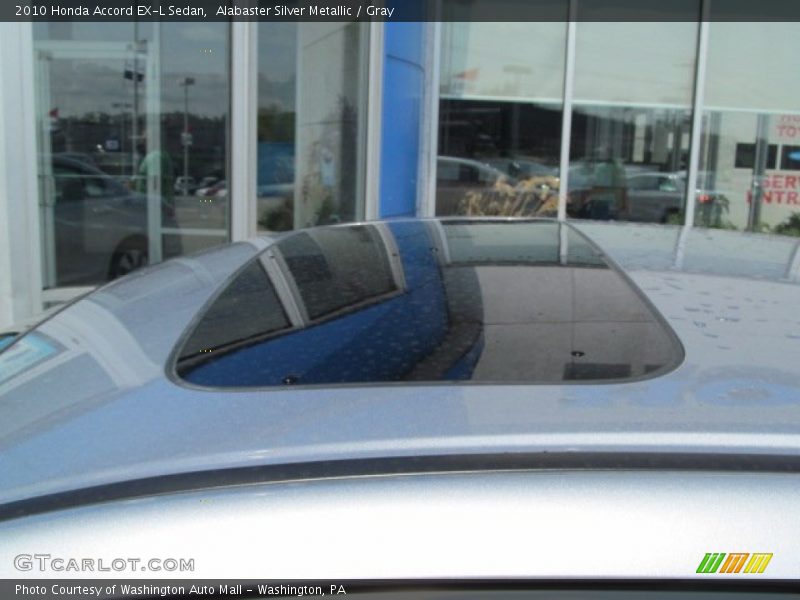 Alabaster Silver Metallic / Gray 2010 Honda Accord EX-L Sedan