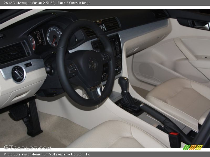 Black / Cornsilk Beige 2012 Volkswagen Passat 2.5L SE