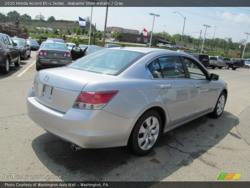 Alabaster Silver Metallic / Gray 2010 Honda Accord EX-L Sedan