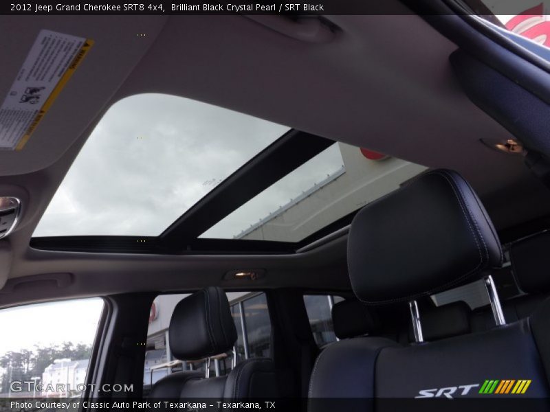 Sunroof of 2012 Grand Cherokee SRT8 4x4