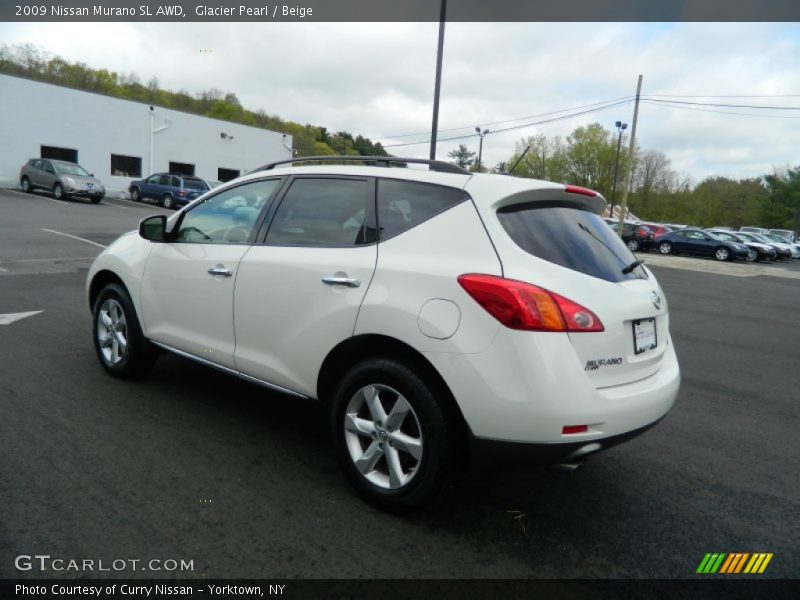 Glacier Pearl / Beige 2009 Nissan Murano SL AWD