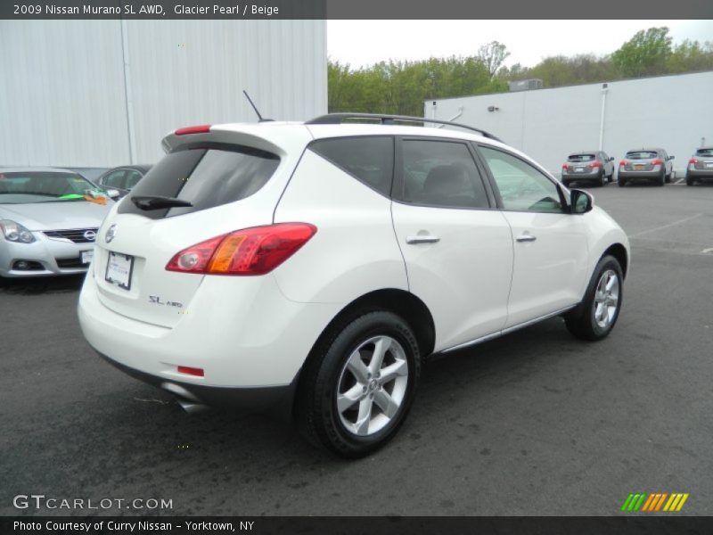 Glacier Pearl / Beige 2009 Nissan Murano SL AWD