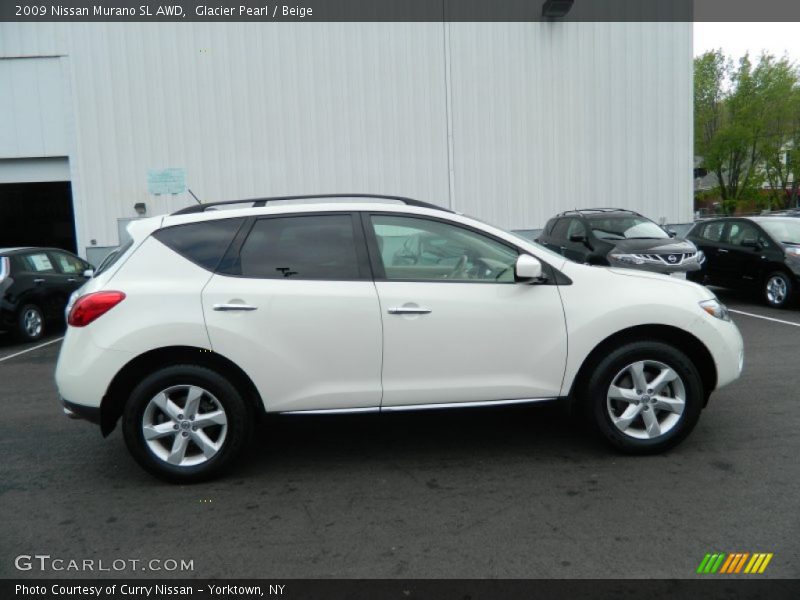 Glacier Pearl / Beige 2009 Nissan Murano SL AWD