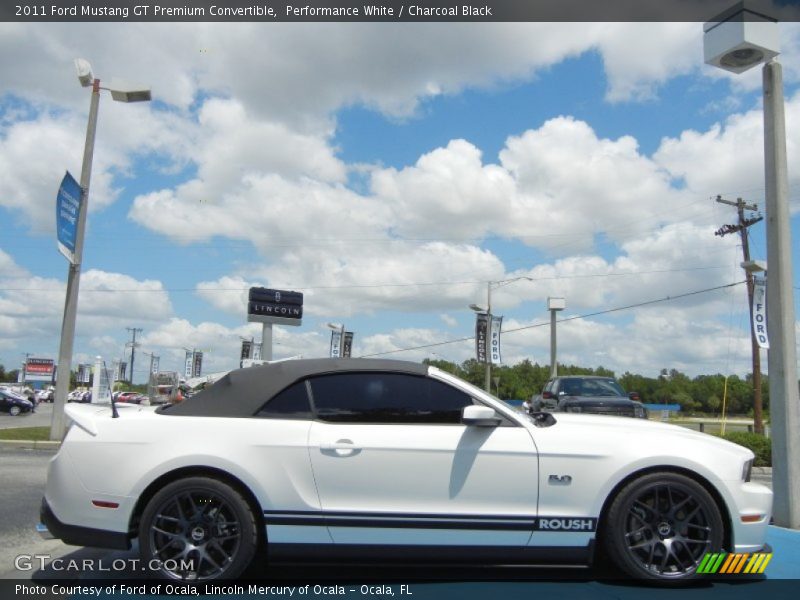 Performance White / Charcoal Black 2011 Ford Mustang GT Premium Convertible