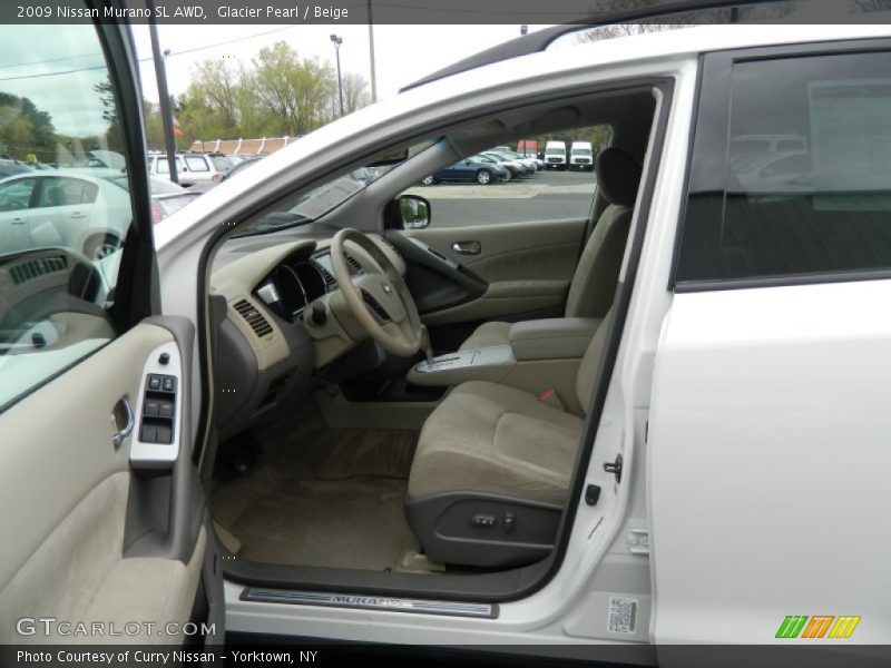 Glacier Pearl / Beige 2009 Nissan Murano SL AWD