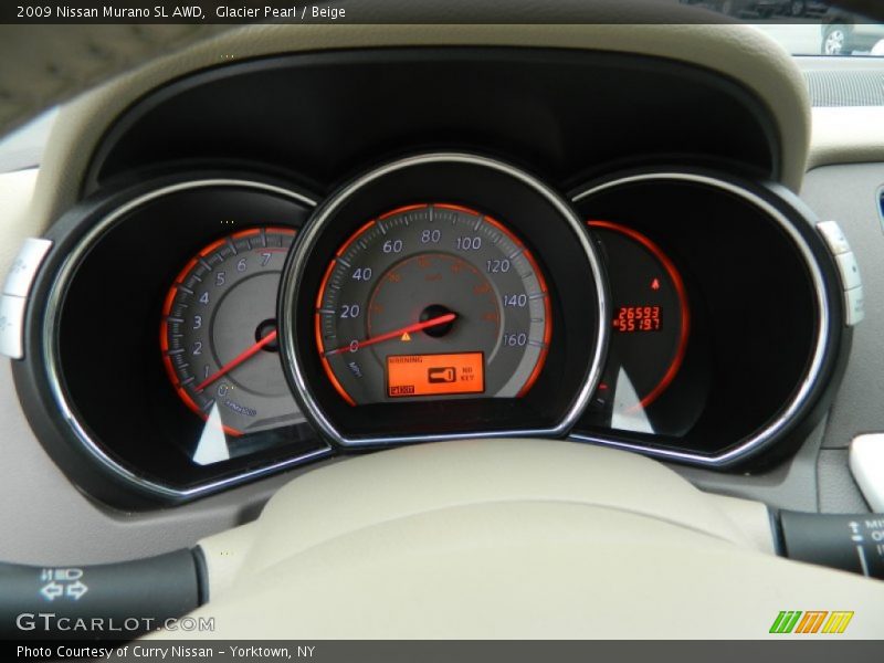 Glacier Pearl / Beige 2009 Nissan Murano SL AWD