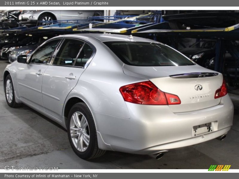 Liquid Platinum / Graphite 2011 Infiniti G 25 x AWD Sedan