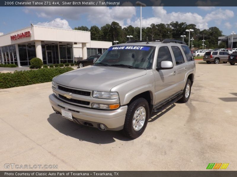 Silver Birch Metallic / Tan/Neutral 2006 Chevrolet Tahoe Z71 4x4
