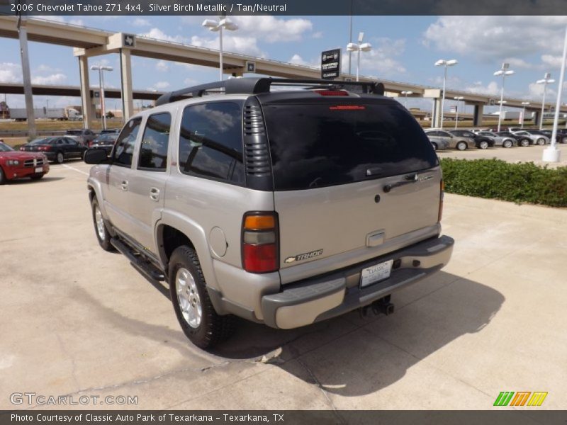 Silver Birch Metallic / Tan/Neutral 2006 Chevrolet Tahoe Z71 4x4