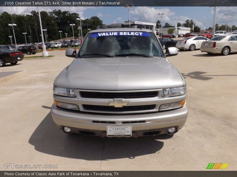 Silver Birch Metallic / Tan/Neutral 2006 Chevrolet Tahoe Z71 4x4