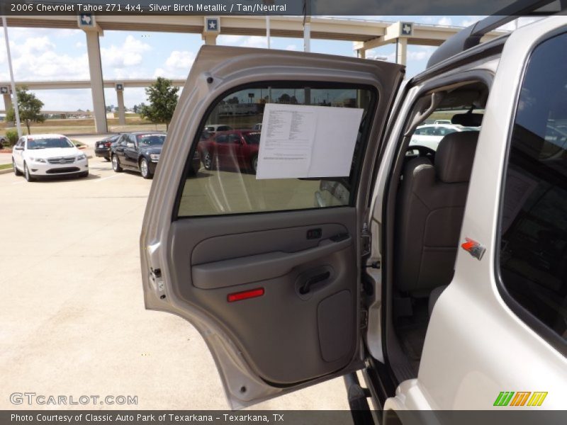 Silver Birch Metallic / Tan/Neutral 2006 Chevrolet Tahoe Z71 4x4