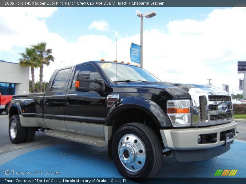 Black / Chaparral Leather 2009 Ford F450 Super Duty King Ranch Crew Cab 4x4 Dually