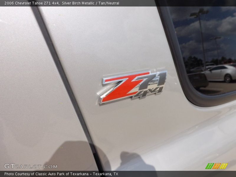 Silver Birch Metallic / Tan/Neutral 2006 Chevrolet Tahoe Z71 4x4