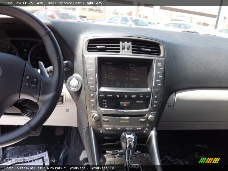 Black Sapphire Pearl / Light Gray 2009 Lexus IS 250 AWD