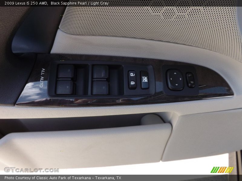 Black Sapphire Pearl / Light Gray 2009 Lexus IS 250 AWD