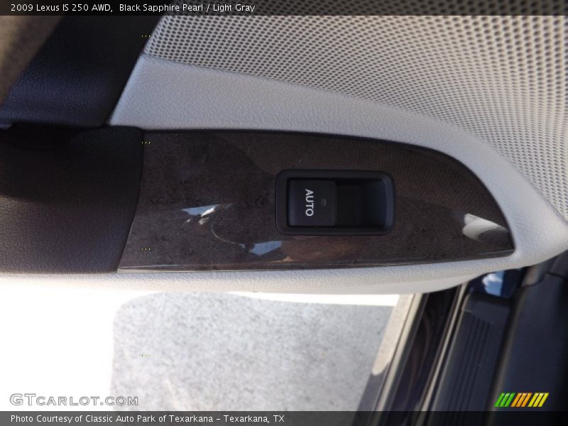 Black Sapphire Pearl / Light Gray 2009 Lexus IS 250 AWD
