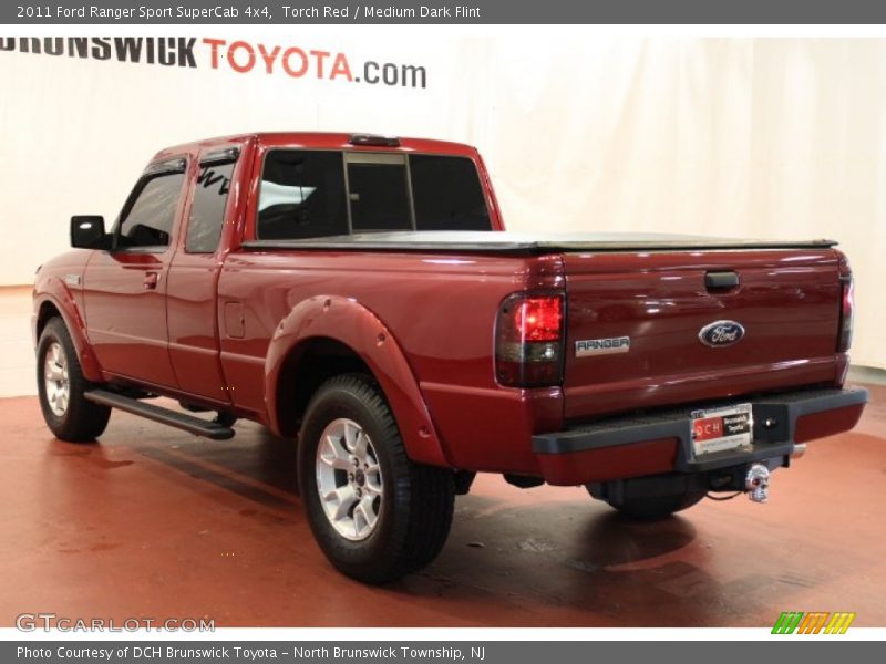 Torch Red / Medium Dark Flint 2011 Ford Ranger Sport SuperCab 4x4