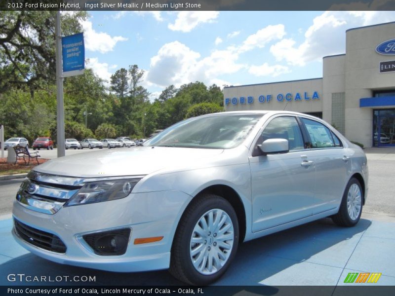 Ingot Silver Metallic / Medium Light Stone 2012 Ford Fusion Hybrid