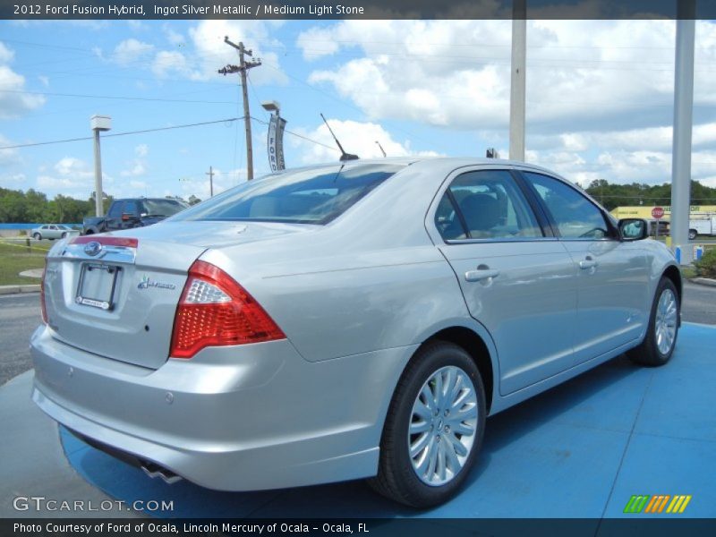 Ingot Silver Metallic / Medium Light Stone 2012 Ford Fusion Hybrid