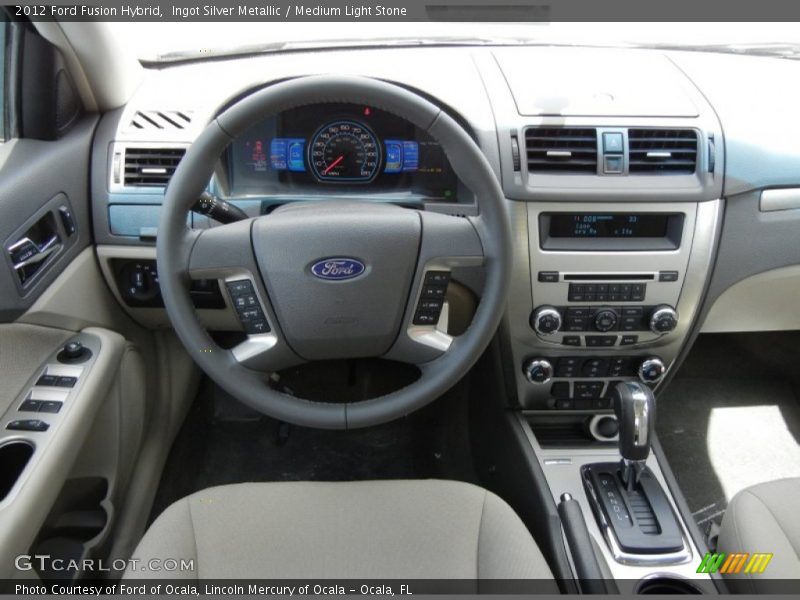 Ingot Silver Metallic / Medium Light Stone 2012 Ford Fusion Hybrid