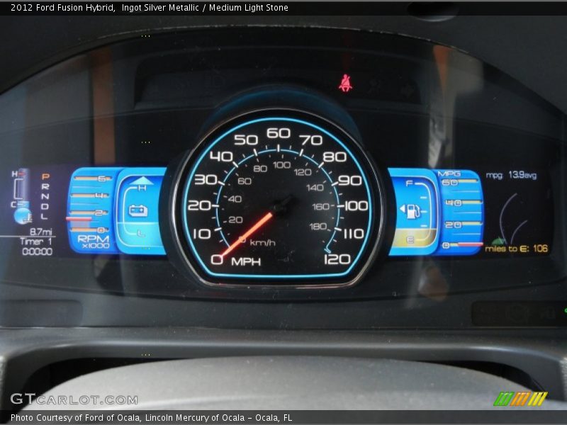 Ingot Silver Metallic / Medium Light Stone 2012 Ford Fusion Hybrid