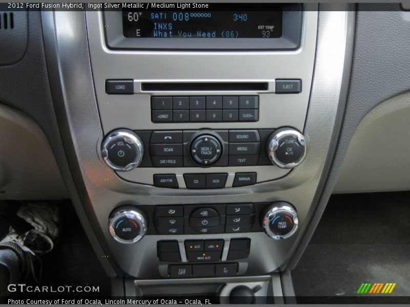 Ingot Silver Metallic / Medium Light Stone 2012 Ford Fusion Hybrid