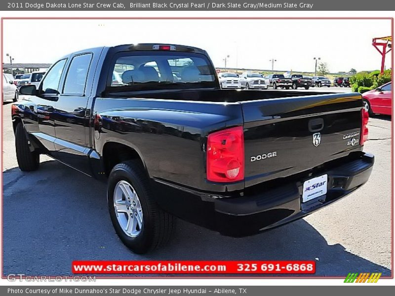 Brilliant Black Crystal Pearl / Dark Slate Gray/Medium Slate Gray 2011 Dodge Dakota Lone Star Crew Cab