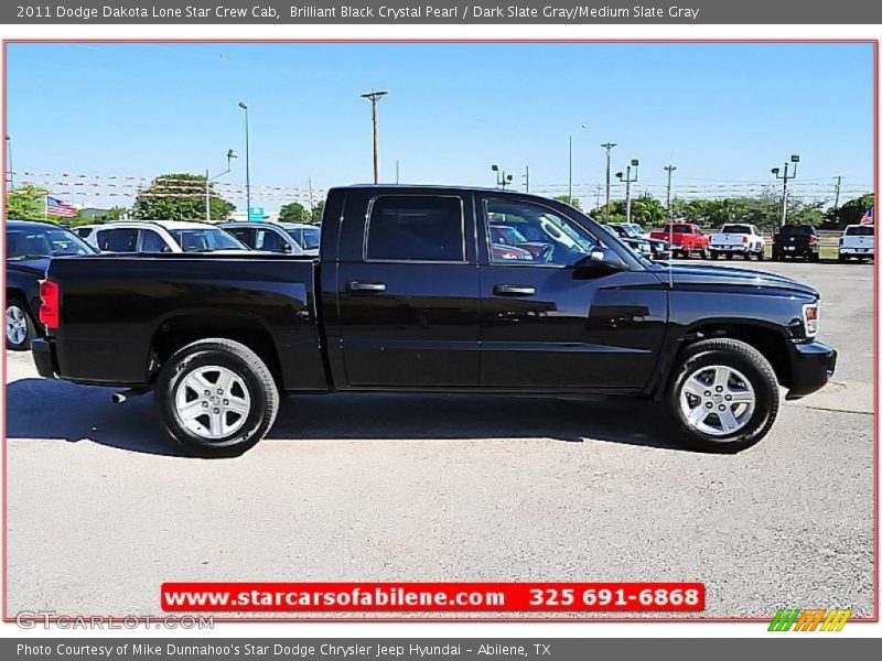 Brilliant Black Crystal Pearl / Dark Slate Gray/Medium Slate Gray 2011 Dodge Dakota Lone Star Crew Cab