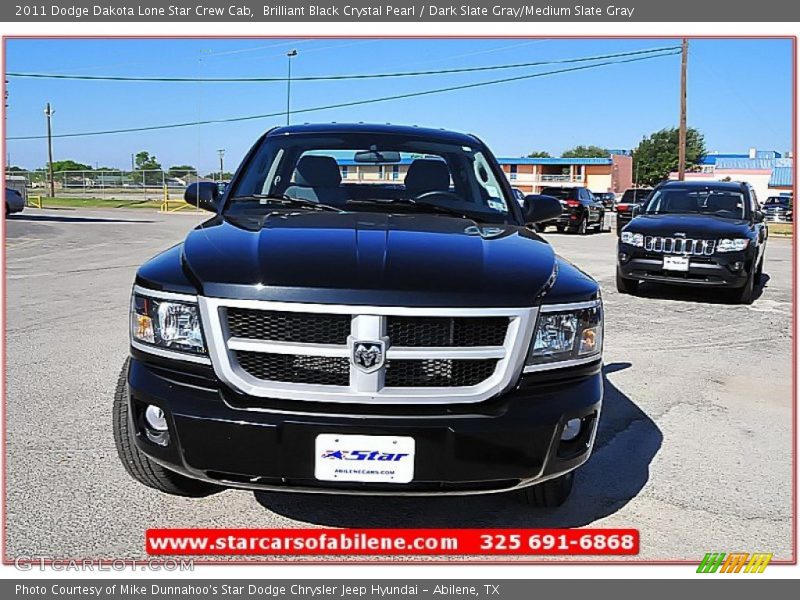 Brilliant Black Crystal Pearl / Dark Slate Gray/Medium Slate Gray 2011 Dodge Dakota Lone Star Crew Cab