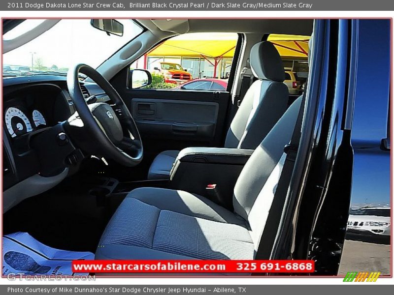 Brilliant Black Crystal Pearl / Dark Slate Gray/Medium Slate Gray 2011 Dodge Dakota Lone Star Crew Cab