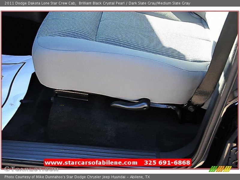 Brilliant Black Crystal Pearl / Dark Slate Gray/Medium Slate Gray 2011 Dodge Dakota Lone Star Crew Cab