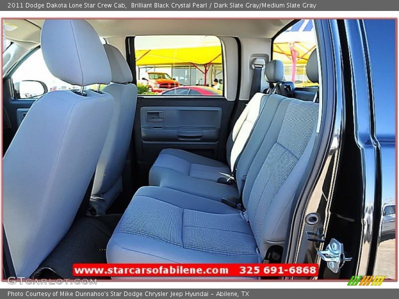 Brilliant Black Crystal Pearl / Dark Slate Gray/Medium Slate Gray 2011 Dodge Dakota Lone Star Crew Cab