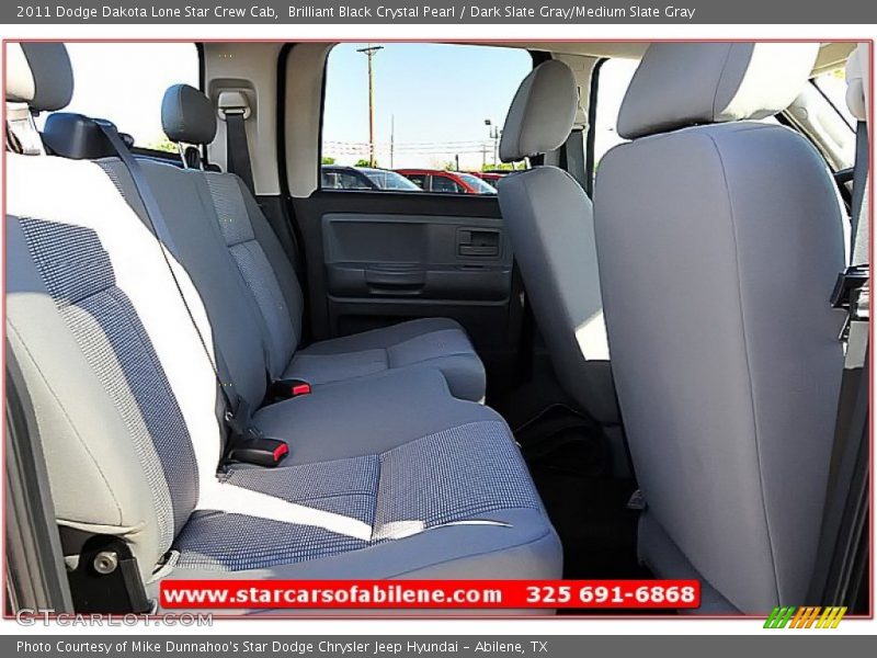 Brilliant Black Crystal Pearl / Dark Slate Gray/Medium Slate Gray 2011 Dodge Dakota Lone Star Crew Cab