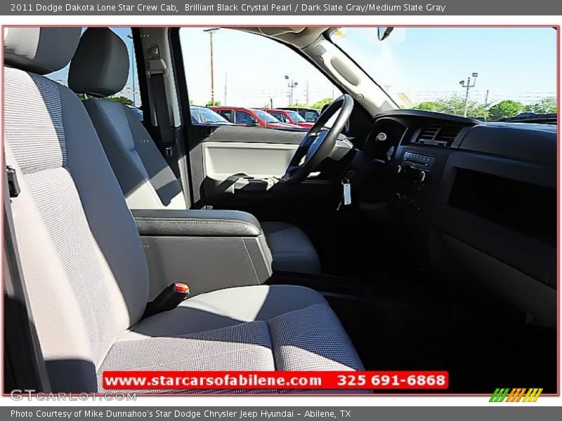 Brilliant Black Crystal Pearl / Dark Slate Gray/Medium Slate Gray 2011 Dodge Dakota Lone Star Crew Cab
