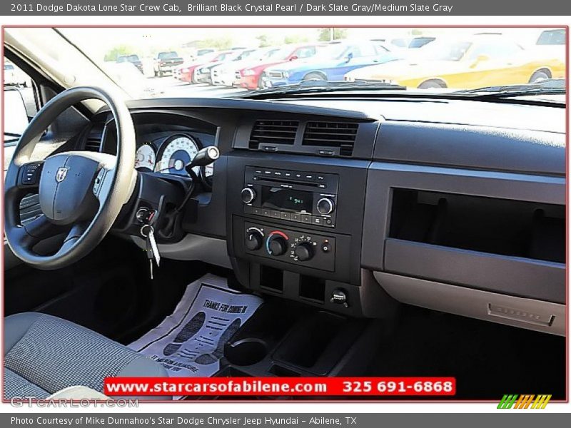 Brilliant Black Crystal Pearl / Dark Slate Gray/Medium Slate Gray 2011 Dodge Dakota Lone Star Crew Cab