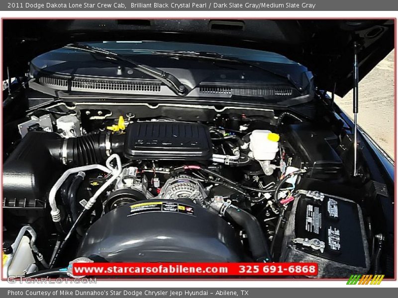Brilliant Black Crystal Pearl / Dark Slate Gray/Medium Slate Gray 2011 Dodge Dakota Lone Star Crew Cab