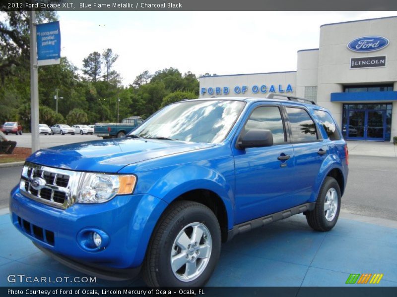 Blue Flame Metallic / Charcoal Black 2012 Ford Escape XLT