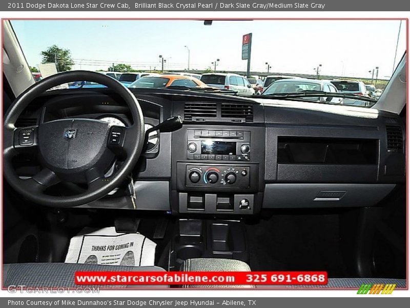 Brilliant Black Crystal Pearl / Dark Slate Gray/Medium Slate Gray 2011 Dodge Dakota Lone Star Crew Cab