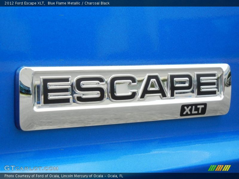 Blue Flame Metallic / Charcoal Black 2012 Ford Escape XLT