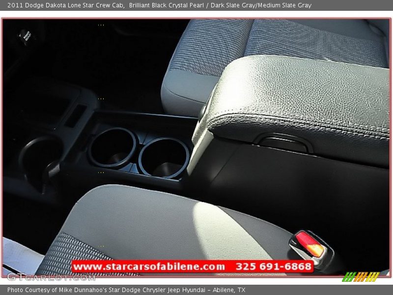 Brilliant Black Crystal Pearl / Dark Slate Gray/Medium Slate Gray 2011 Dodge Dakota Lone Star Crew Cab