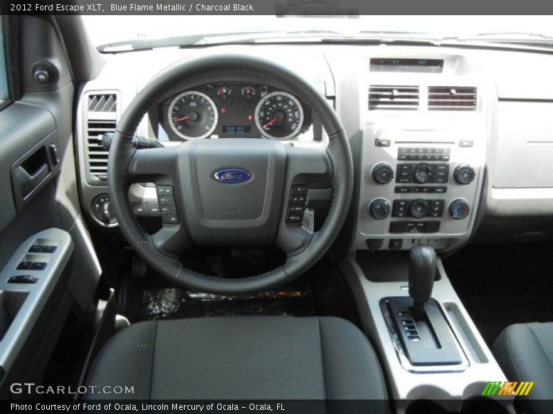 Blue Flame Metallic / Charcoal Black 2012 Ford Escape XLT