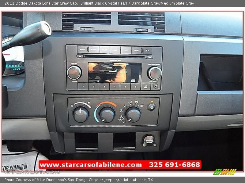 Brilliant Black Crystal Pearl / Dark Slate Gray/Medium Slate Gray 2011 Dodge Dakota Lone Star Crew Cab